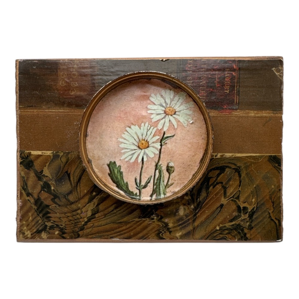Lori Siebert Decor Wall Hanging Plaque Daisy Wooden EUC